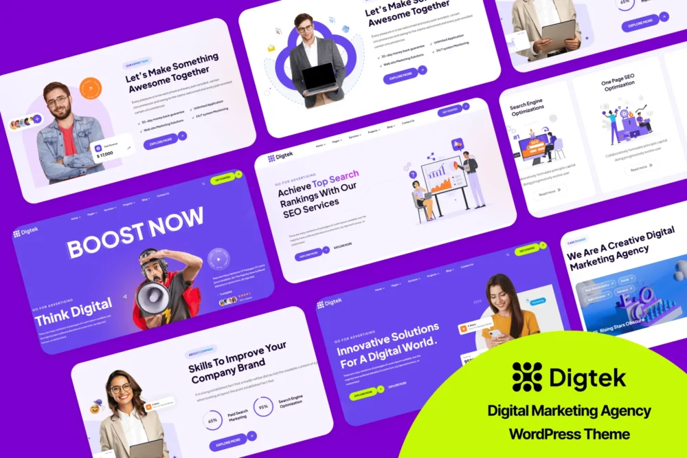 Digital Marketing Agency WordPress Theme Digtek Digital Marketing Agency WordPress Theme