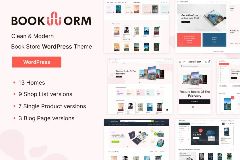 Bookworm - Bookstore & Bookshop WooCommerce Theme Bookworm - Bookstore & Bookshop WooCommerce Theme