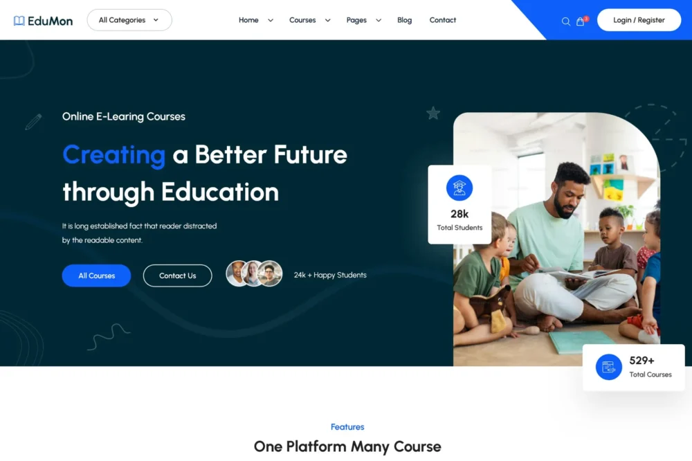 Edumoon - Education LMS WordPress Theme Edumoon - Education LMS WordPress Theme