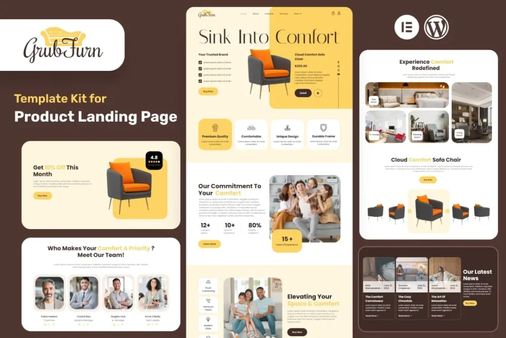 GrubFurn - Single Product Elementor Pro Template Kit GrubFurn - Single Product Elementor Pro Template Kit