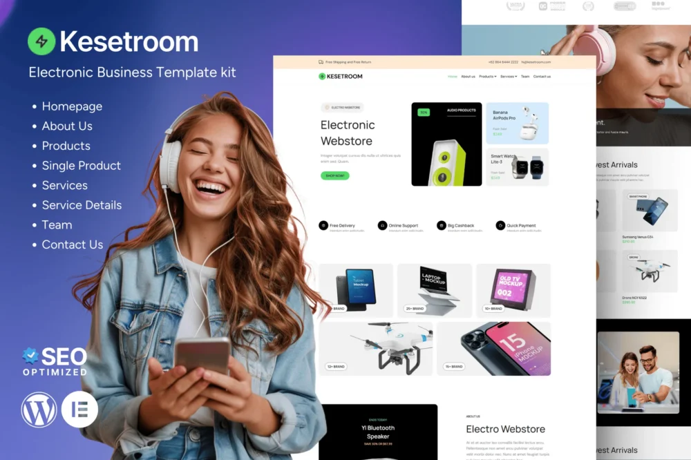 Kesetroom - Electronic Business Elementor Template Kit Kesetroom - Electronic Business Elementor Template Kit