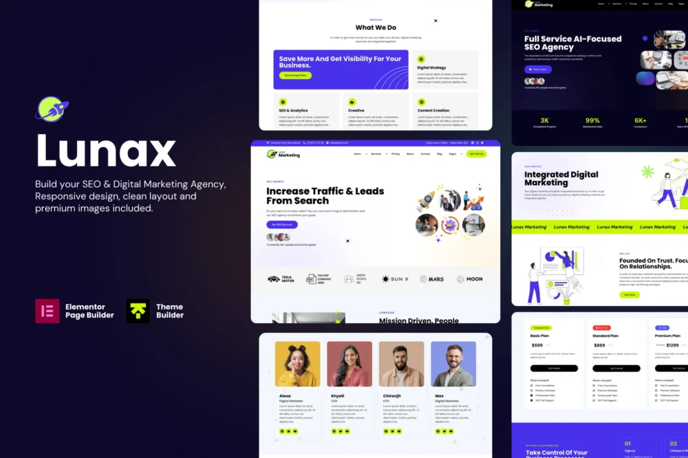 Lunax - Digital Marketing Agency WordPress Theme Lunax - Digital Marketing Agency WordPress Theme