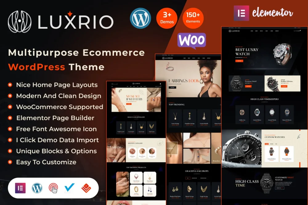 Luxrio – eCommerce Jewellery WordPress Theme Luxrio – eCommerce Jewellery WordPress Theme