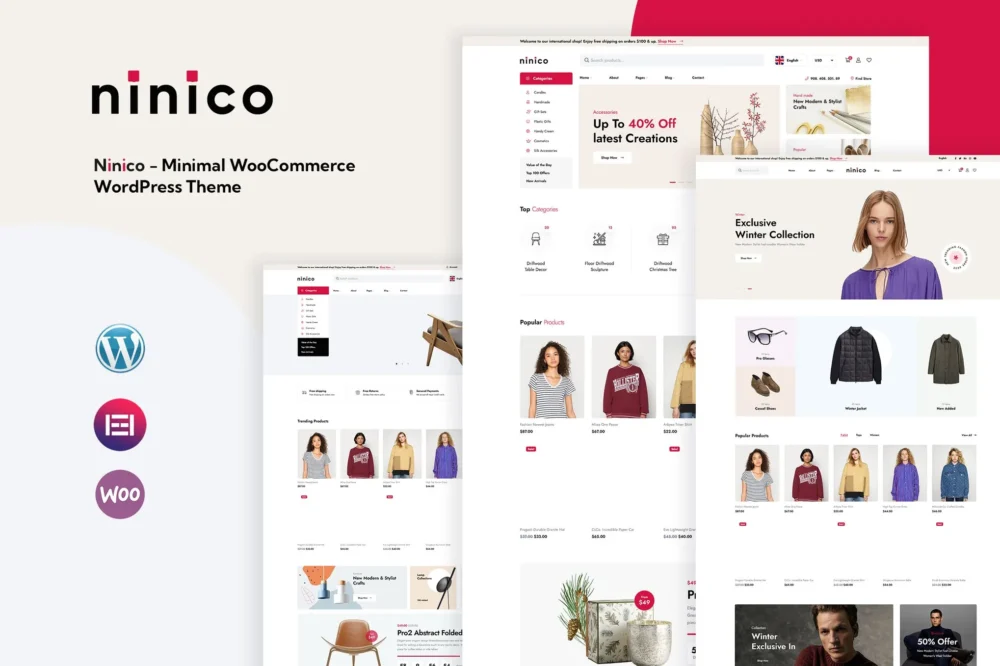 Ninico - Minimal WooCommerce WordPress Theme Ninico - Minimal WooCommerce WordPress Theme
