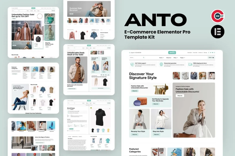 Anto - E-Commerce Elementor Pro Template Kit Anto - E-Commerce Elementor Pro Template Kit