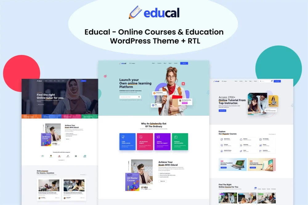 Educal - Online Courses Education WordPress Theme Educal - Online Courses Education WordPress Theme