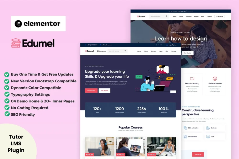 Edumel- Education LMS WordPress Theme