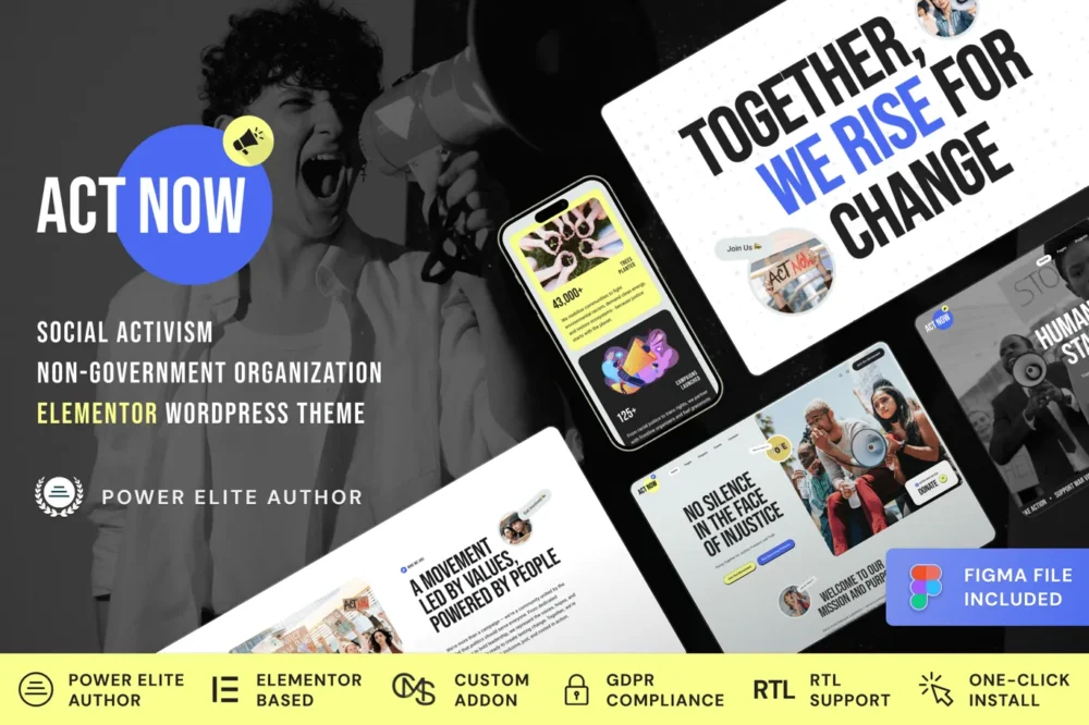 Act Now - Social Activism & NGO WordPress Theme Act Now - Social Activism & NGO WordPress Theme