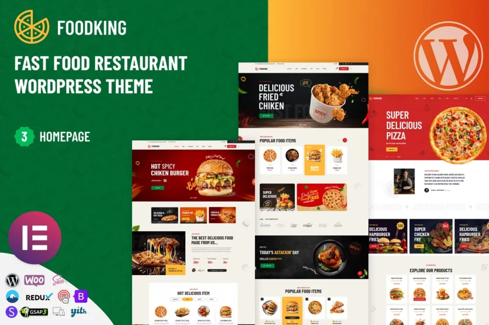 Foodking - Fast Food Restaurant WordPress Theme Foodking - Fast Food Restaurant WordPress Theme