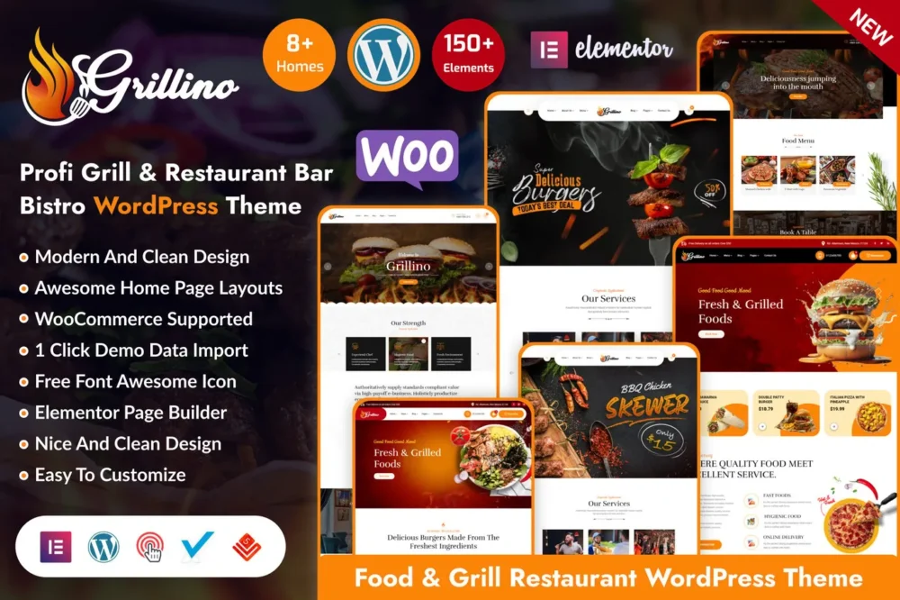 Grillino - Grill & Restaurant WordPress Theme Grillino - Grill & Restaurant WordPress Theme