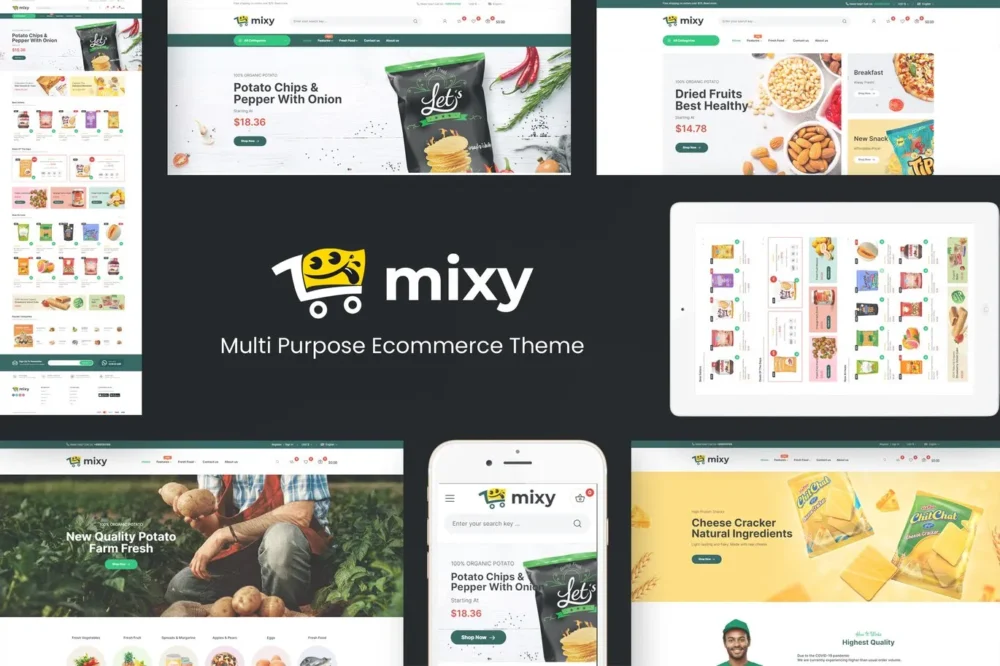 Mixy - Organic Food Store WordPress Theme Mixy - Organic Food Store WordPress Theme