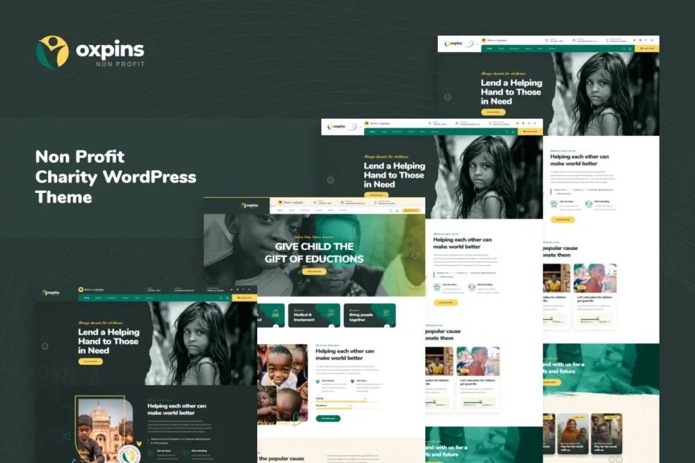 Oxpins - Non Profit Charity WordPress Theme Oxpins - Non Profit Charity WordPress Theme