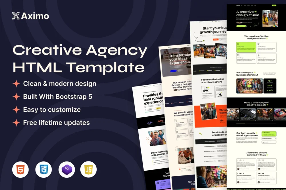 AXIMO Creative Agency HTML Template AXIMO Creative Agency HTML Template