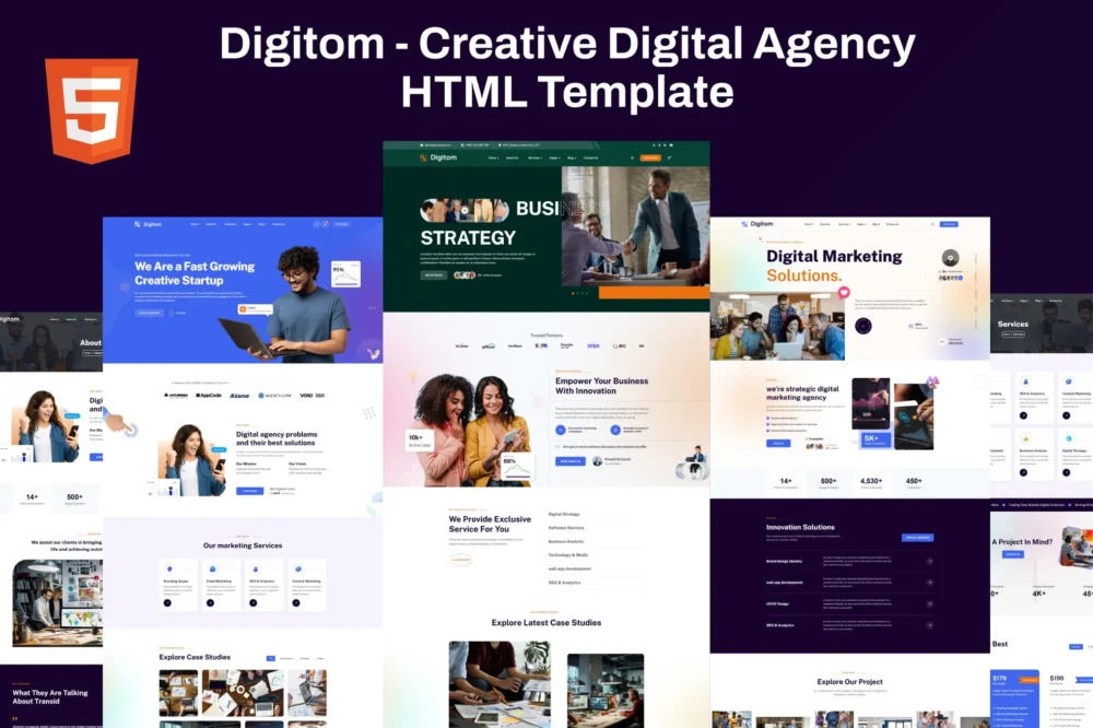 Creative Digital Agency HTML Template - Digitom Creative Digital Agency HTML Template - Digitom