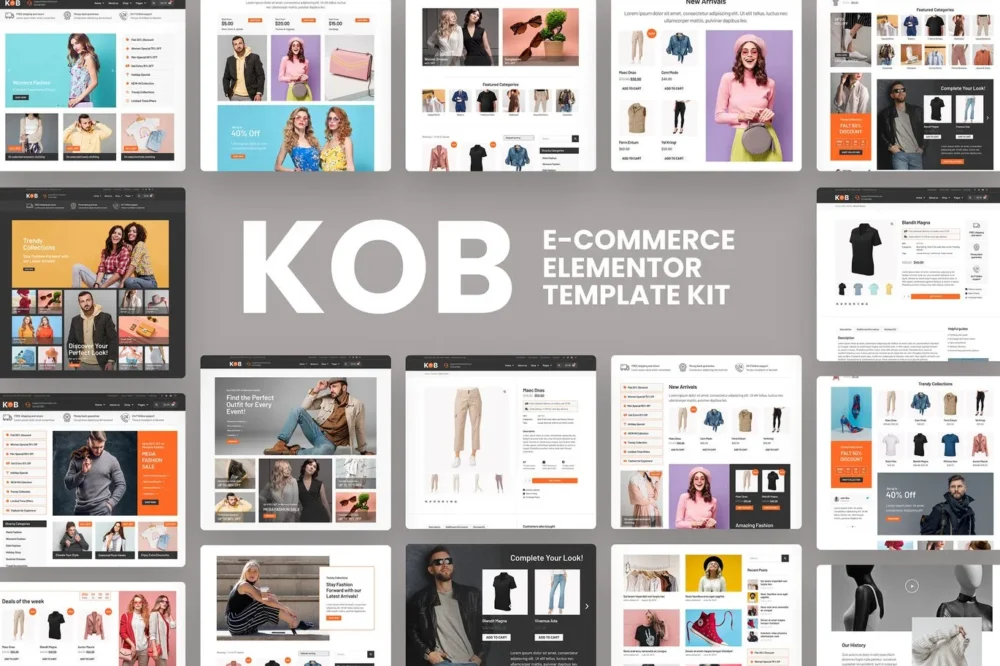 Kob - E-Commerce Elementor Pro Template Kit Kob - E-Commerce Elementor Pro Template Kit