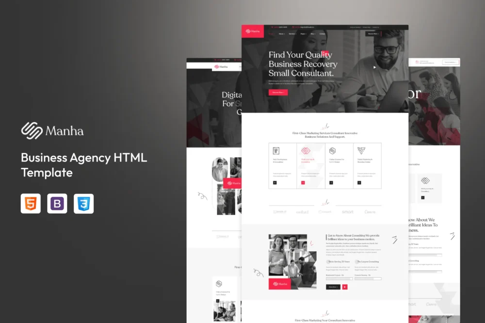 Manha - Business Agency HTML Template Manha - Business Agency HTML Template