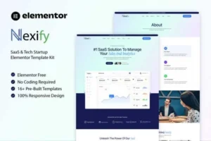 Nexify - SaaS & Tech Startup Elementor Template Kit
